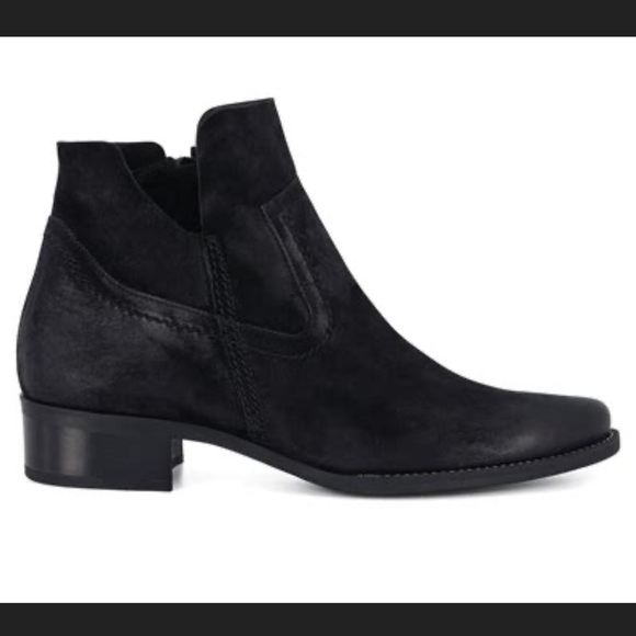 Paul Green Pammela Nubuck Booties 6/8.5 Soft Edgy Classic Minimalist Moto Luxe - Picture 16 of 16